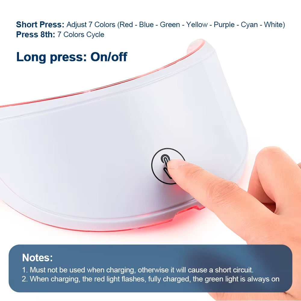 Neck LED Lift Mask Photon Anti-Wrinkle Skin Tightening Neck Beauty Device Skin Brighten Rejuvenation Neck Wrinkle Remover