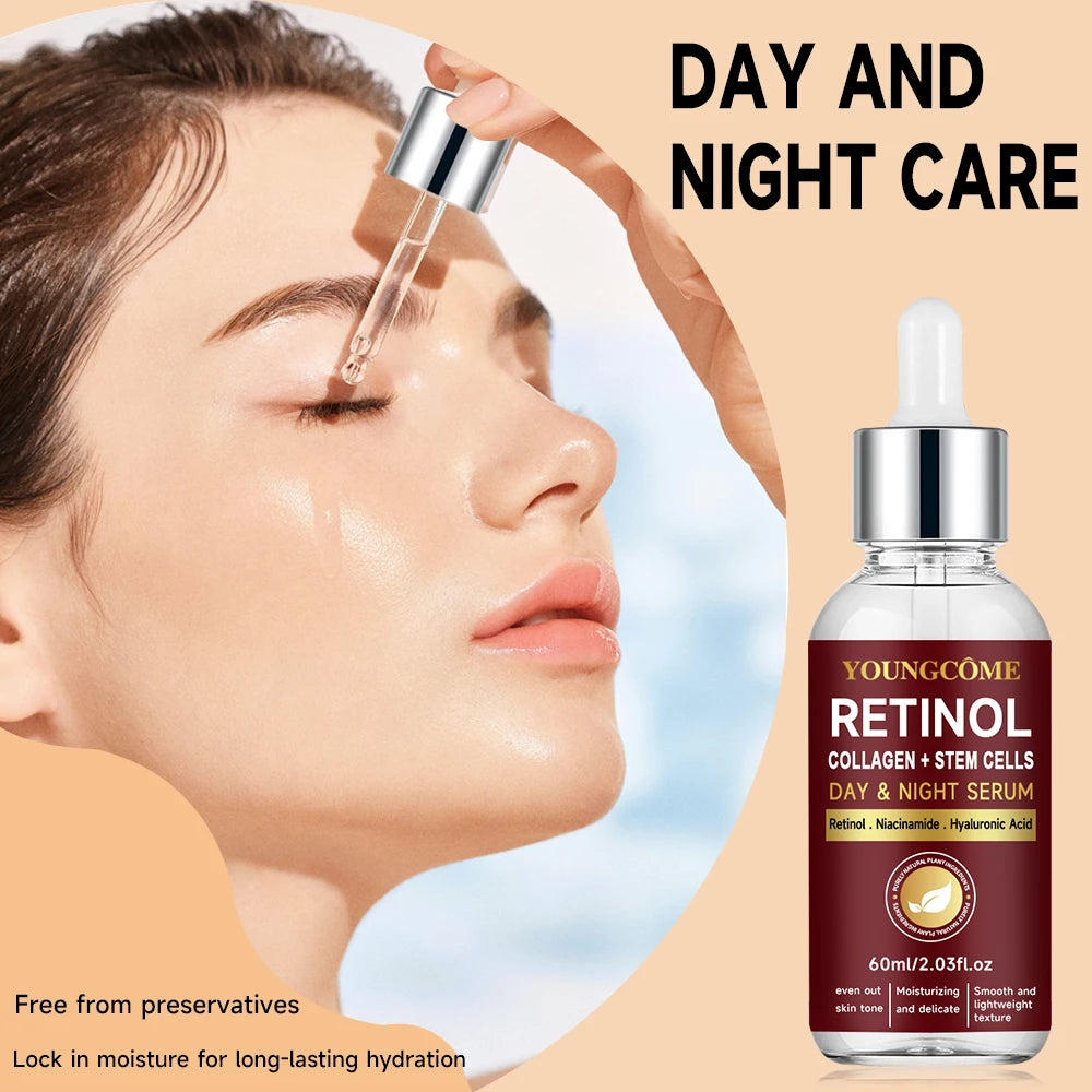 Retinol Day & Night Serum Face Serum Liquid Serum for Face Hyaluronic Acid Moisturizing Nourishing Skin Care Product Korea 2025