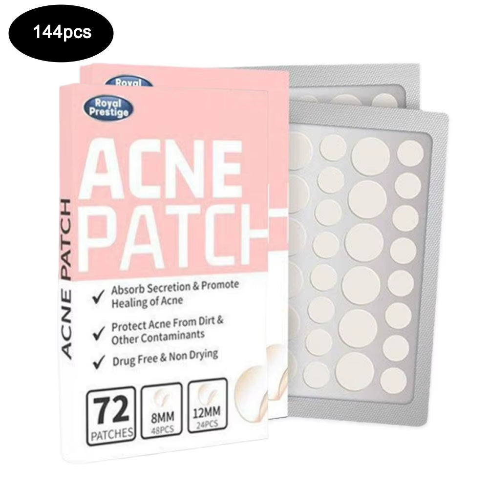 72Pcs Invisible Salicylic Acid Acne Patches Anti-Acne Spot Treatment, Waterproof Pimple Concealer, Repair Stickers for Blemish