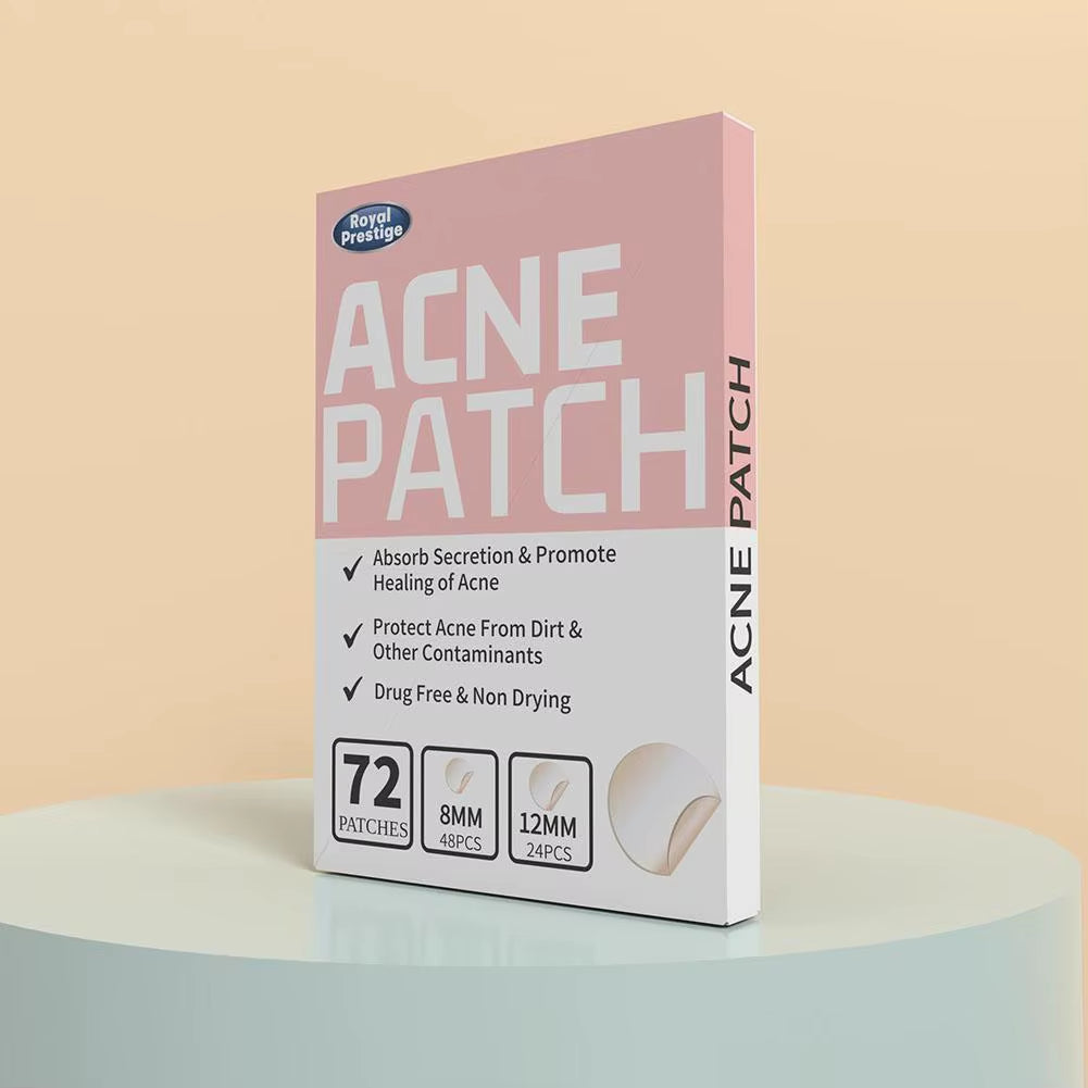 72Pcs Invisible Salicylic Acid Acne Patches Anti-Acne Spot Treatment, Waterproof Pimple Concealer, Repair Stickers for Blemish