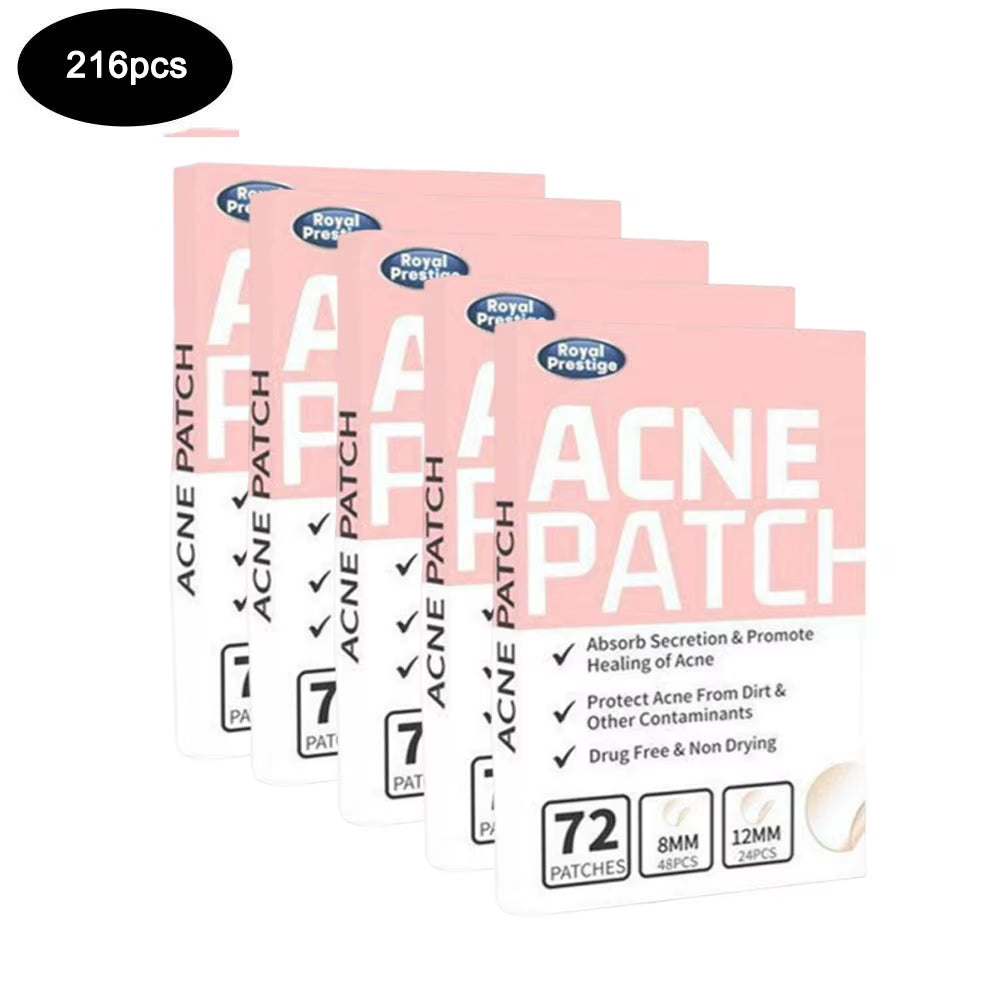 72Pcs Invisible Salicylic Acid Acne Patches Anti-Acne Spot Treatment, Waterproof Pimple Concealer, Repair Stickers for Blemish