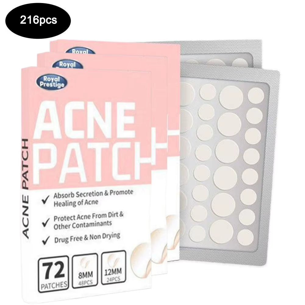72Pcs Invisible Salicylic Acid Acne Patches Anti-Acne Spot Treatment, Waterproof Pimple Concealer, Repair Stickers for Blemish