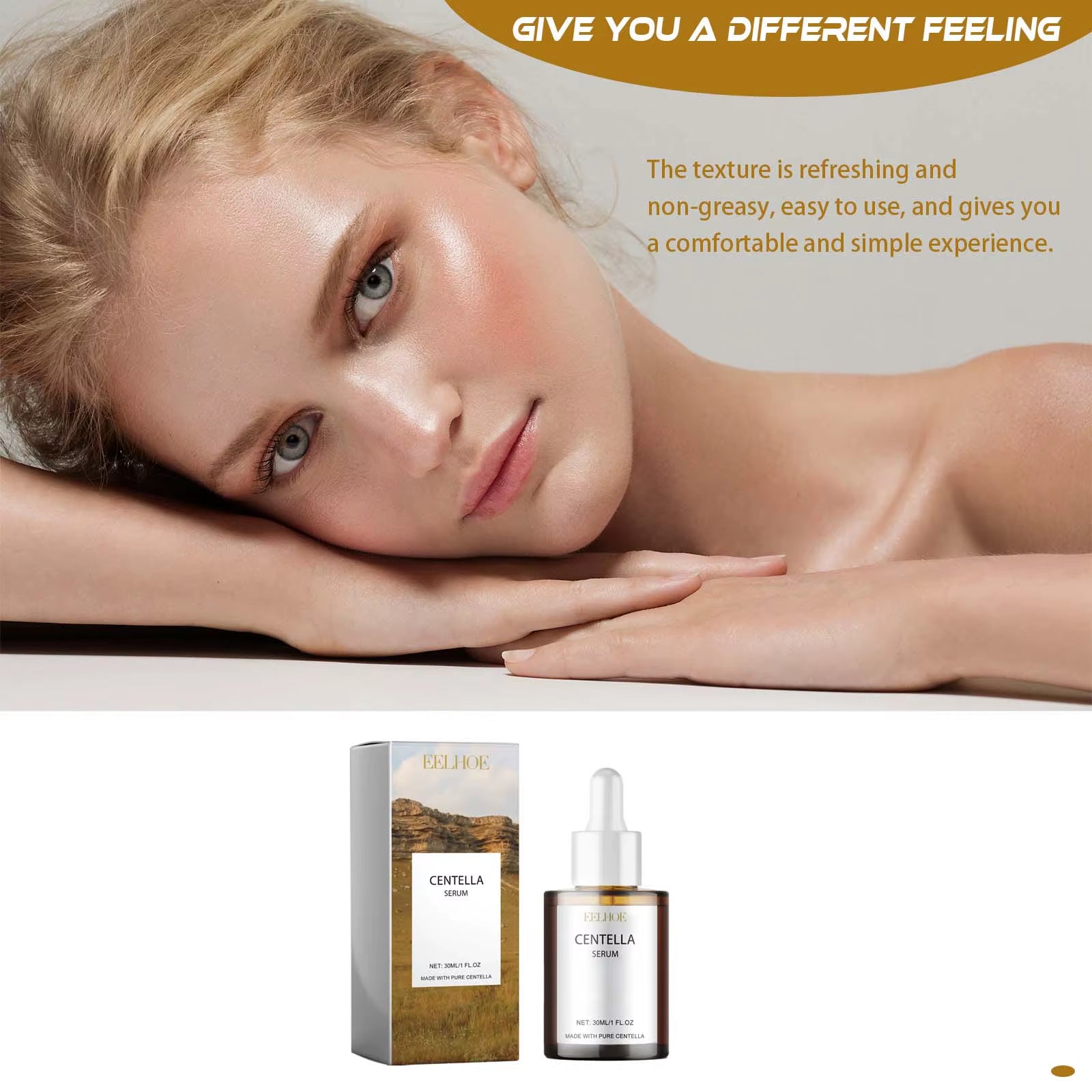 Centella Serum Nourish Improvement Dry Skin Smoothing Tightening Brightening Moisturizing Hyaluronic Acid Face Essence Skin Care