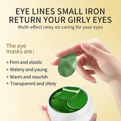 60Pcs Aloe Vera Collagen Eye Mask Anti-Dark Circles, Remove Eye Bags, Moisturizing and Firming Eye Patches, Eye Care Products
