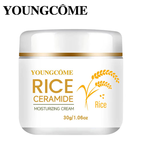30/60G Rice Cream for Face White Rice Essence Brightening Moisturizing Cream Lightweight Moisturizer Face Cream Smooth Lines