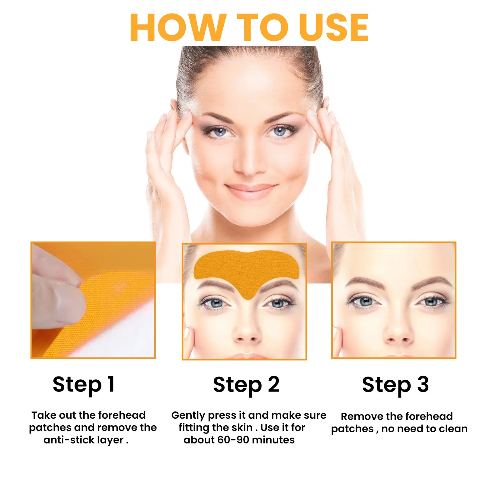 EELHOE Forehead Wrinkle Patch Lift and Smooth Forehead Wrinkles Facial Skin Forehead Patch