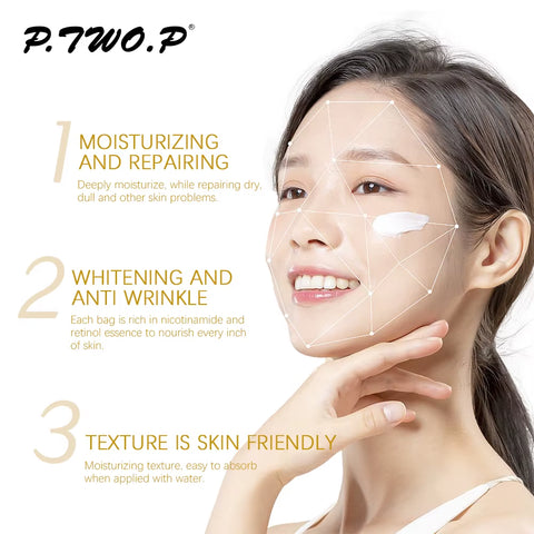 30Pcs Face Mask Collagen Moisturizing Hyaluronic Acid Facial Mask Cream Repair anti Wrinkle Sheet Sleeping Face Mask Skin Beauty
