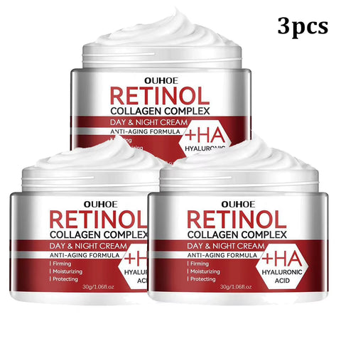 1/2/3Pcs Retinol Cream for Face & under Eye, Retinol Collagen Facial Moisturizer Fight Aging Brightening Hydrating Night Cream