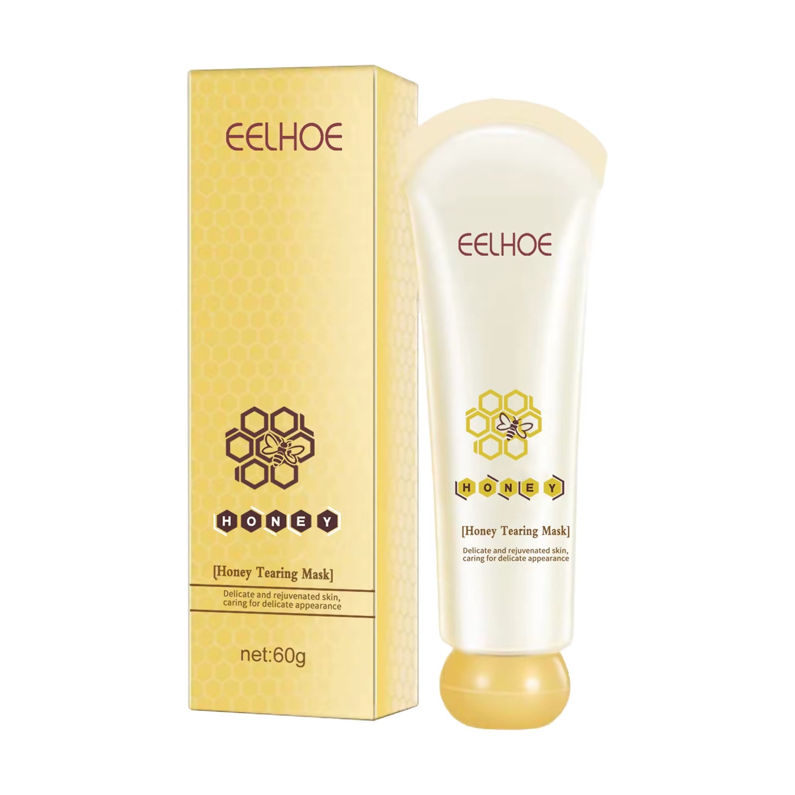 Honey Tearing Mask Remove Blackheads Smooth Face Purifying Mask Moisturizing Skin Care Oil Control Peel off Face Mask 60G