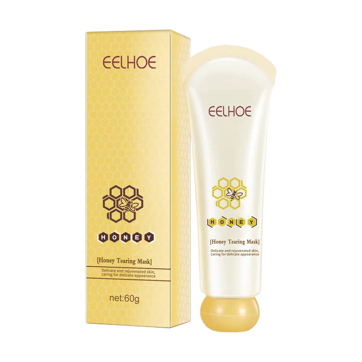 Honey Tearing Mask Remove Blackheads Smooth Face Purifying Mask Moisturizing Skin Care Oil Control Peel off Face Mask 60G