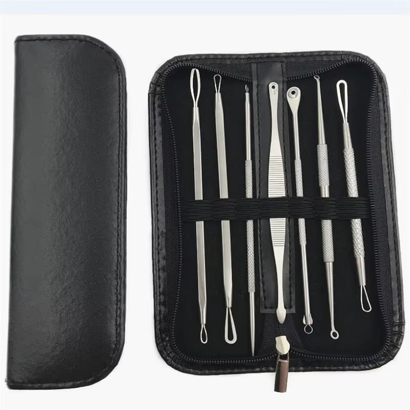 7Pcs Acne Blackhead Remover Needles to Remove Blackheads Black Spot Extractor Stainless Steel Pimple Removal Skin Care Tools