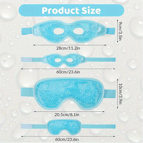 2Pcs/Set Gel Eye Mask Cooling Eye Mask for Dry Eyes Care Hot & Cold Eye Ice Pack Reusable Gel Sleep Mask Cold Eye Compress Mask