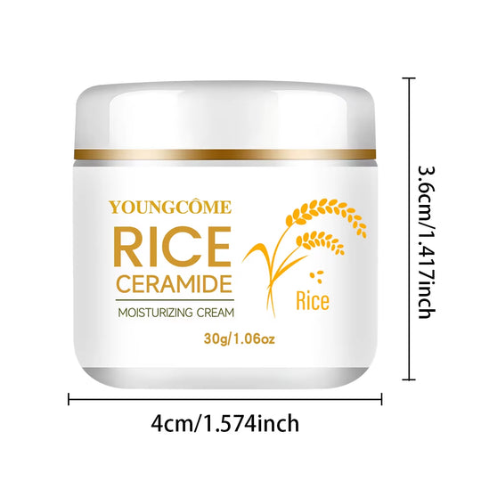 30/60G Rice Cream for Face White Rice Essence Brightening Moisturizing Cream Lightweight Moisturizer Face Cream Smooth Lines