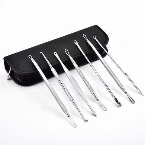 7Pcs Acne Blackhead Remover Needles to Remove Blackheads Black Spot Extractor Stainless Steel Pimple Removal Skin Care Tools