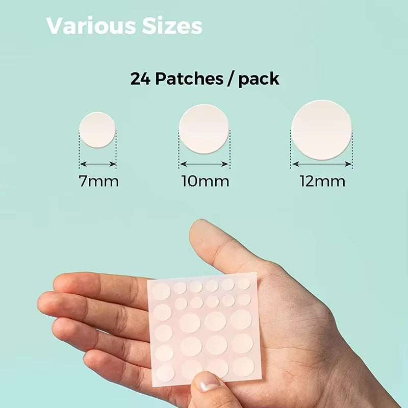 24Pcs Face Acne Pimple Spot Facial Skin Care Blackhead Removal Freckle Patches Scar Care Treatment Stickers Acne Mask Beauty