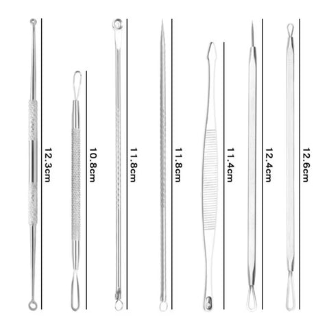 7Pcs Acne Blackhead Remover Needles to Remove Blackheads Black Spot Extractor Stainless Steel Pimple Removal Skin Care Tools