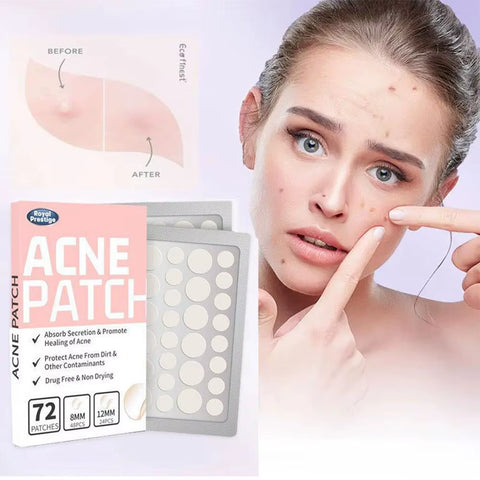 72Pcs Invisible Salicylic Acid Acne Patches Anti-Acne Spot Treatment, Waterproof Pimple Concealer, Repair Stickers for Blemish