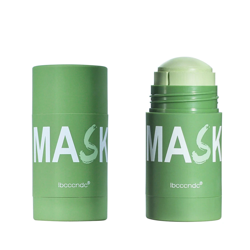 Face Clean Mask Green Tea Cleansing Stick Mask Shrink Pores Deep Blackhead Remover Facial Cleansing Moisturizing Mask 40G