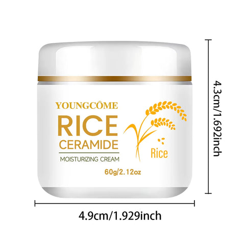 30/60G Rice Cream for Face White Rice Essence Brightening Moisturizing Cream Lightweight Moisturizer Face Cream Smooth Lines