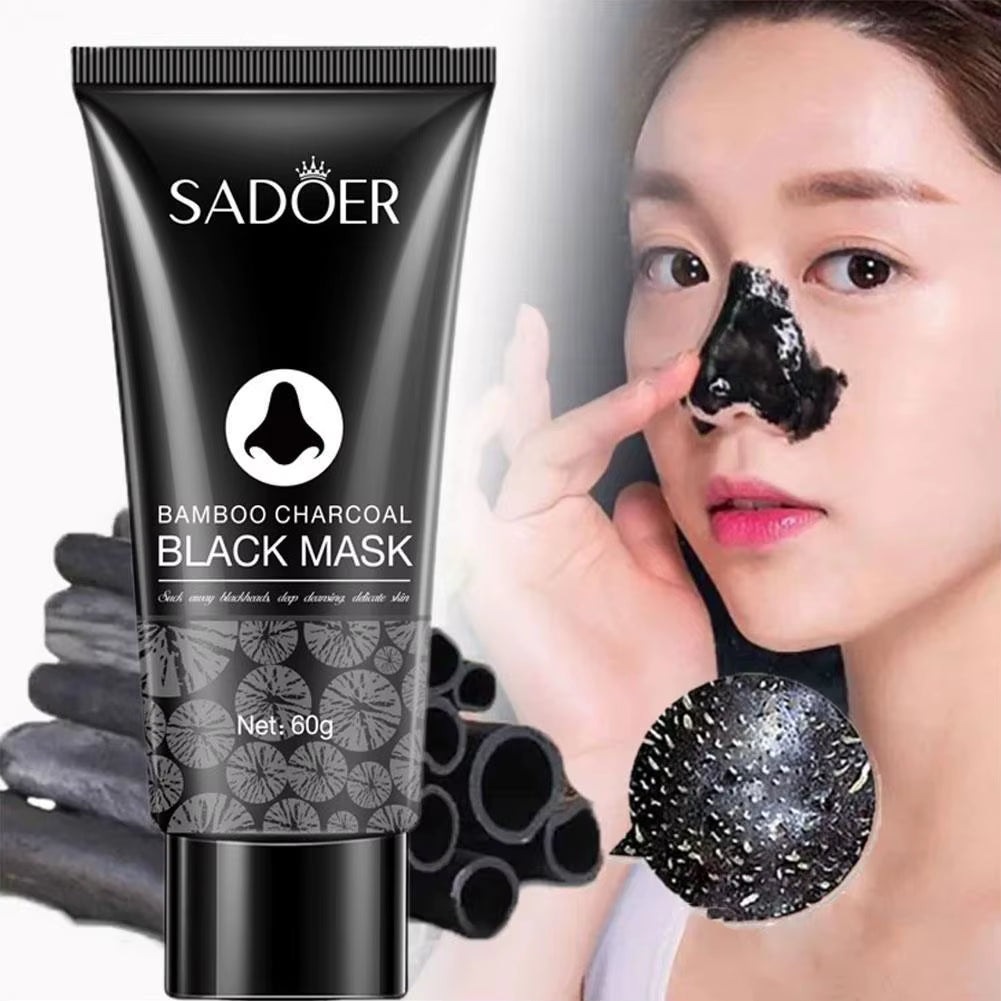 Deep Cleansing Black Mask Bamboo Charcoal Blackhead Remover Face Mask Skin Care 60G/20G/2G Peal-Off Nose Mask Skin Care