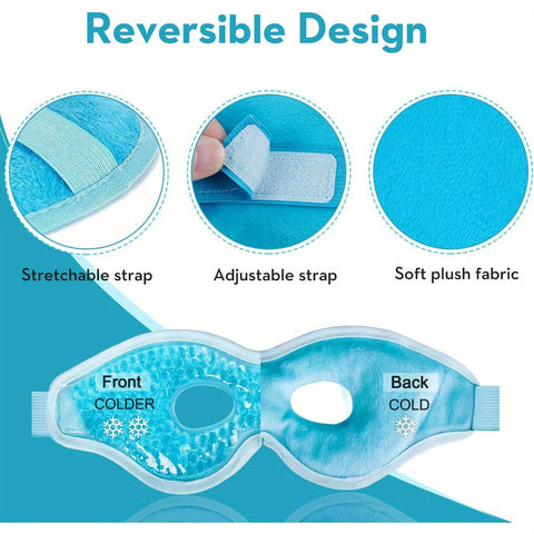2Pcs/Set Gel Eye Mask Cooling Eye Mask for Dry Eyes Care Hot & Cold Eye Ice Pack Reusable Gel Sleep Mask Cold Eye Compress Mask