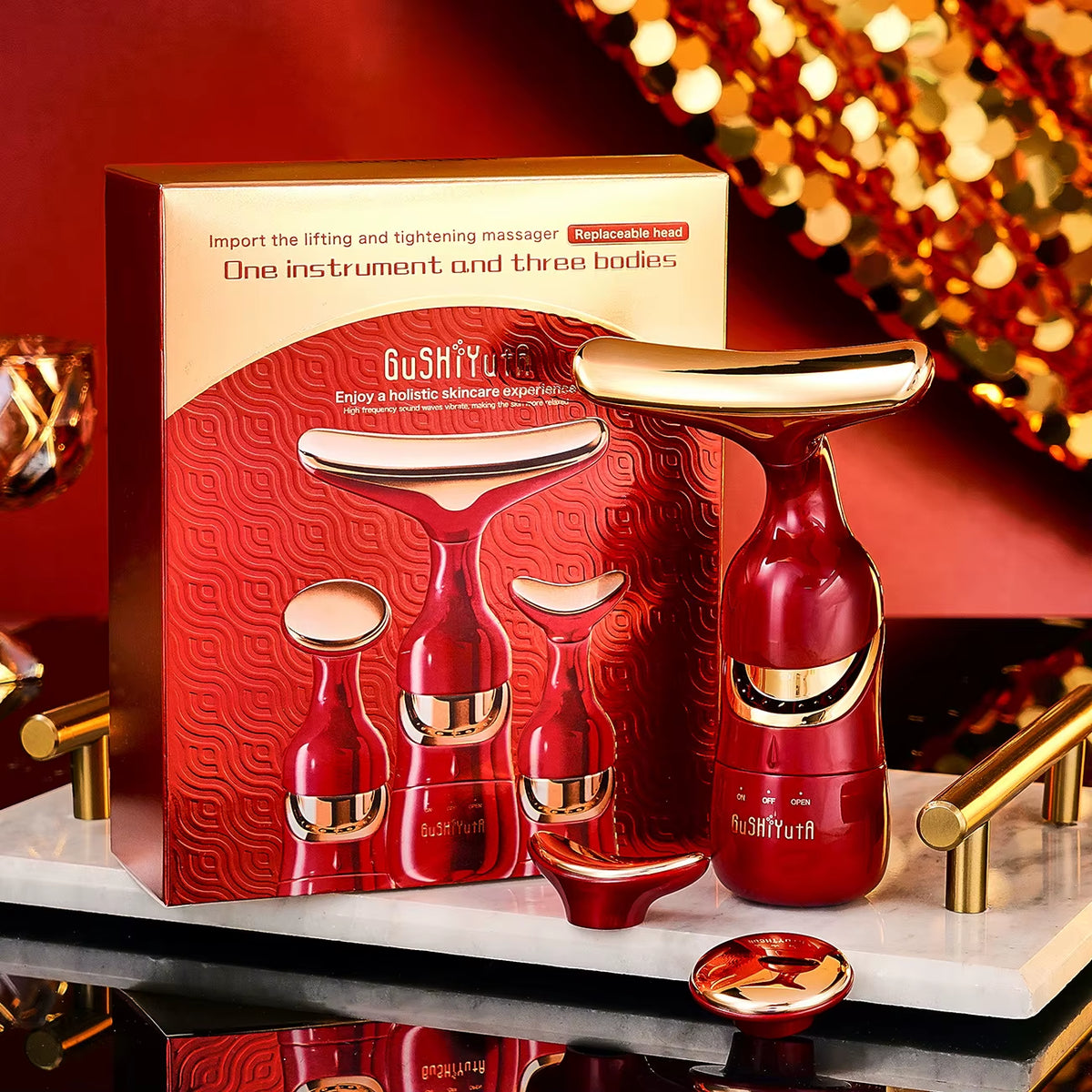 Microcurrent Facial Massager – Lift & Firm Skin, Reduce Wrinkles Face, Neck & Eye Rejuvenation