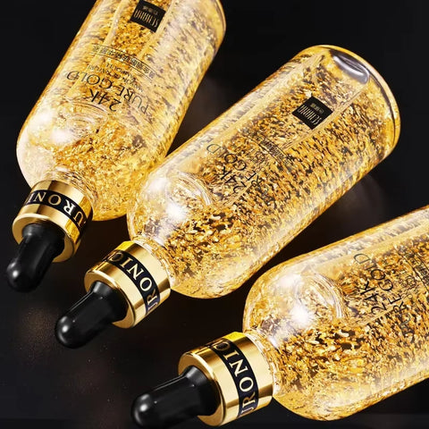 24K Gold Hyaluronic Acid Nicotinamide Face Essence Replenishment Moisturize Shrink Pore Brighten Skin Care Firming Facial Serum