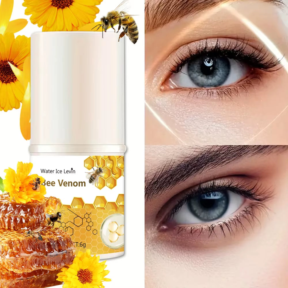 Bee Venom Eyes Cream Stick Dark Circles Remove Eye Bags under Eye Hyaluronic Acid Moisturizing Serum against Puffiness Eye Care
