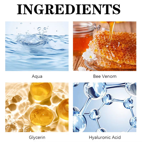 Bee Venom Eyes Cream Stick Dark Circles Remove Eye Bags under Eye Hyaluronic Acid Moisturizing Serum against Puffiness Eye Care