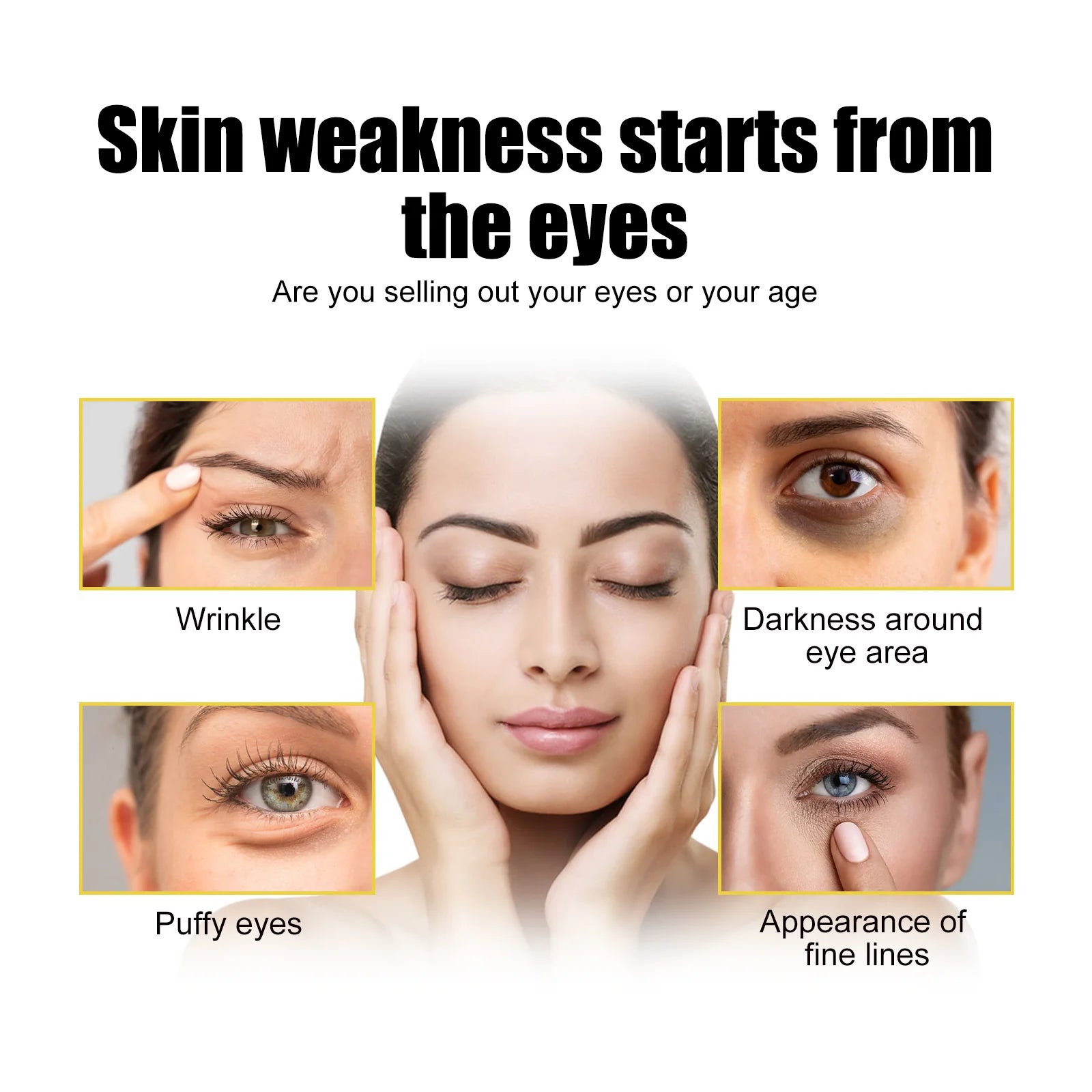 EELHOE Collagen Gold Eye Mask Firming Eye Patches for Dark Circles and Puffy Eyes