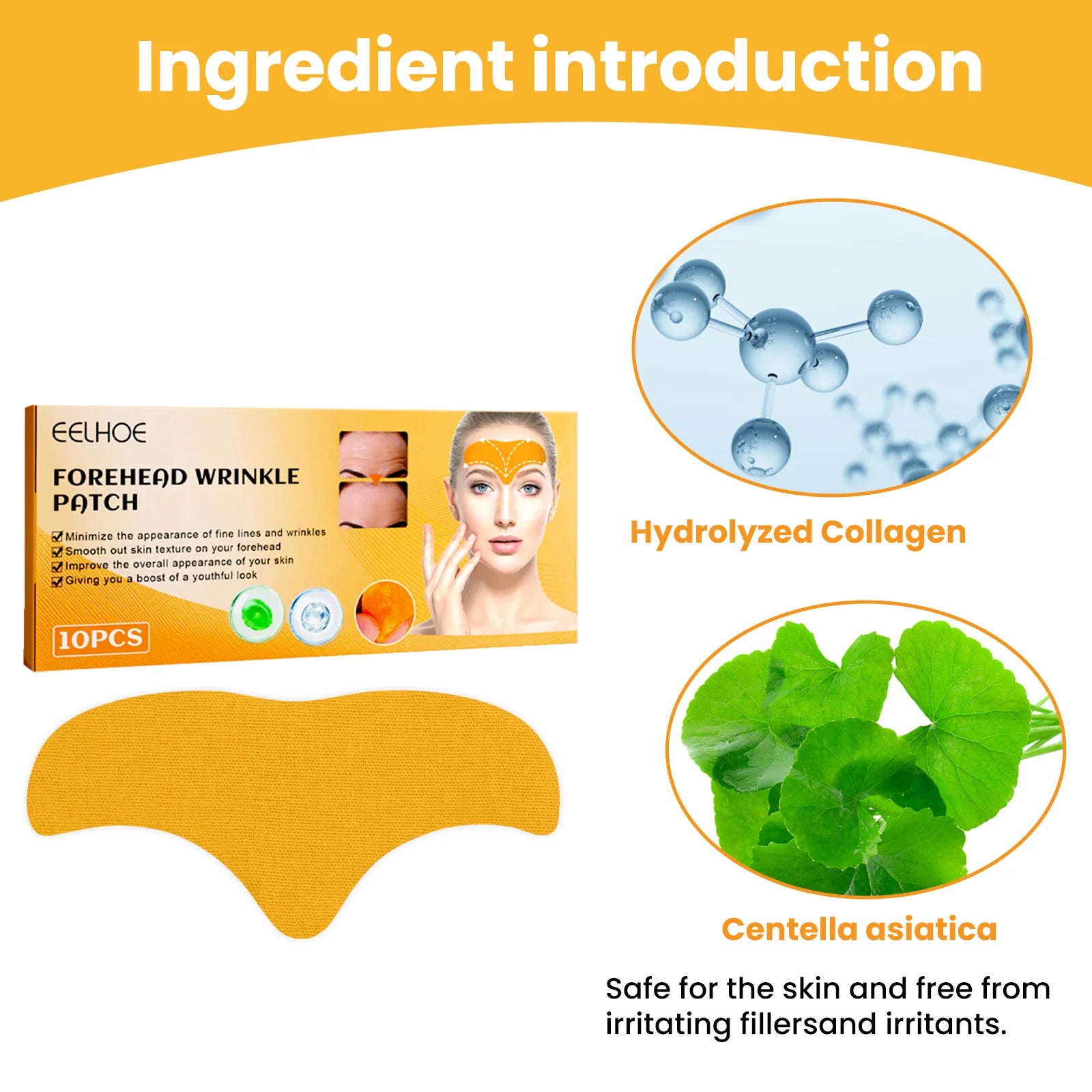 EELHOE Forehead Wrinkle Patch Lift and Smooth Forehead Wrinkles Facial Skin Forehead Patch