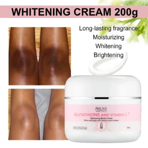 Glutathione and Vitamin C Whitening Body Cream, All Skin Types, Reduce Freckles, Dark Spots