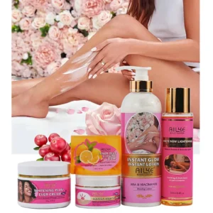 Natural Skin Brightening Set for All Skin Types, Organic, Vegan